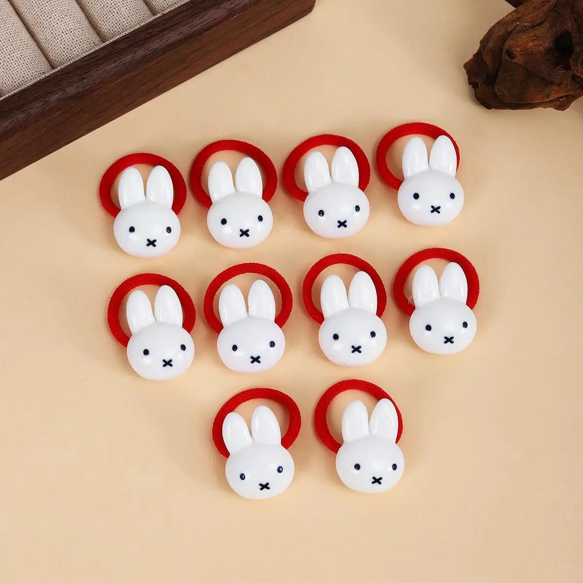 Cute Miffy Rabbit Hair Tie, Adorable Cartoon with A Girlish Heart, Small Leather Band Hair Accessory, Hair Tie, Head Accessory