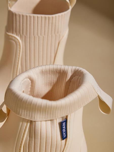 Women's Solid Color Rain Boots, All Match Boots, Waterproof Round Toe With Slip-Resistant Outsole For Rainy Days