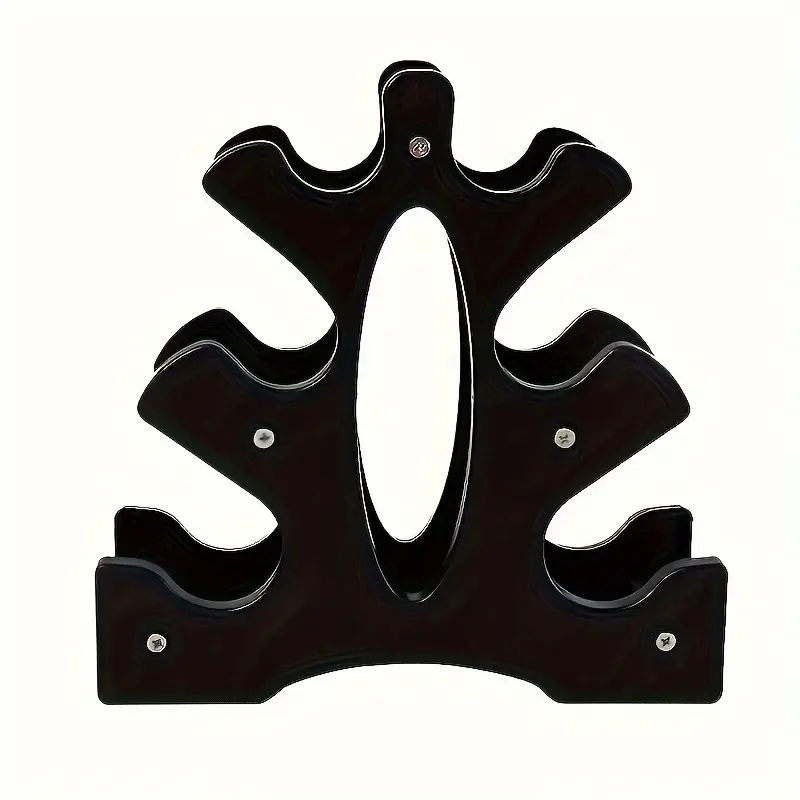 Black ABS three-layer dumbbell rack, suitable for finishing weight at home and gym, compact A design, can place six dumbbells on each side, Fitness Training Equipment, Workout Training Equipment