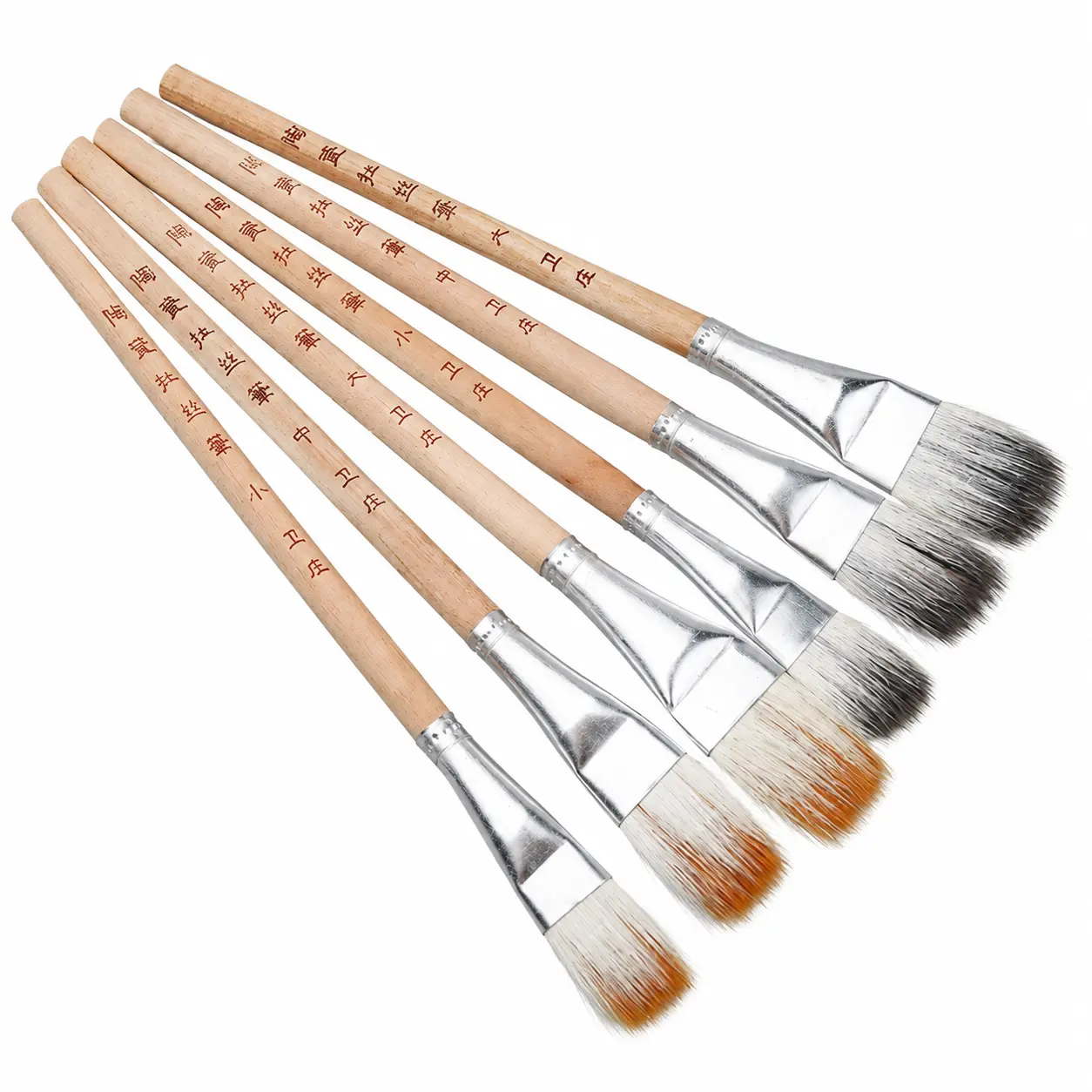 Professional Flat-Tip Ceramic Painting Brush Set for Detailed Gold and Black Craft Artwork, Fine-Tipped Precision Tool Ideal for Hand-Painted Tableware, Porcelain Decoration, and DIY Ceramic Glazing Projects