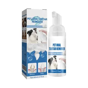 Pet Dental Care Foam - Plaque & Tartar Remover for Dogs & Cats - No Brush Needed, Easy to Use - Freshens Breath & Supports Oral Health - 60ml Blue