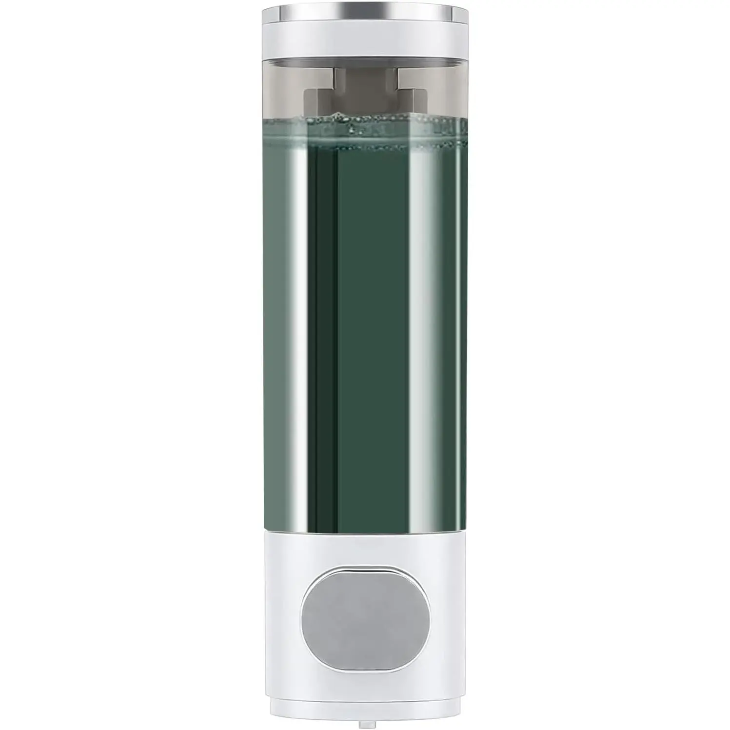 10oz/300ml Single Manual Wall Mounted Soap Dispenser,  & White | Bathroom Shampoo and Conditioner Dispenser, Clear Plastic Refillable Liquid Lotion Pump Dispenser and Organizer