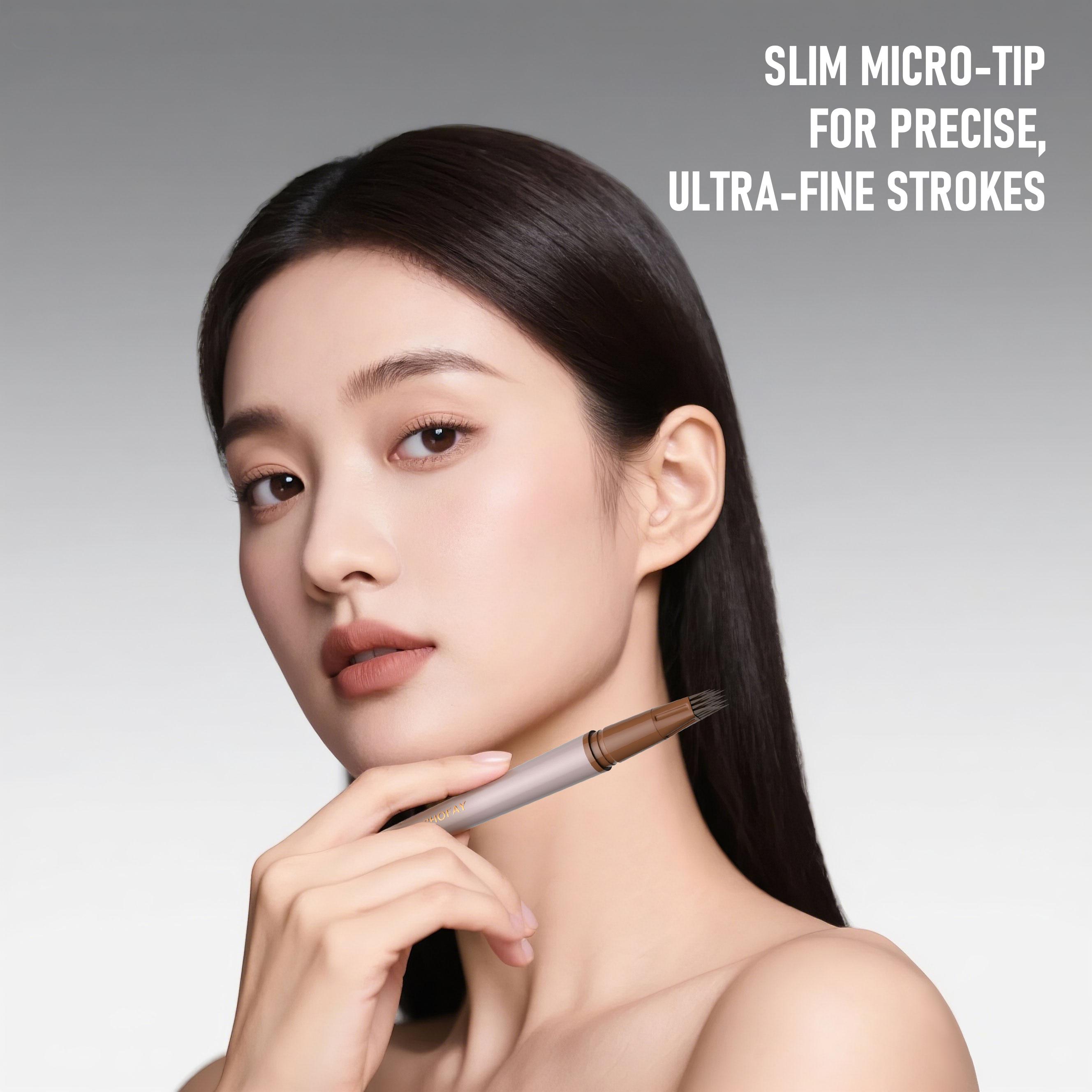 PHOFAY Waterproof Wild Eyebrow Pencil - Smudge-proof & Sweat-proof Long-lasting 4-Tip Brow Pen, Effortlessly Create Natural Defined Brows, Precision Eye Makeup, Perfect Gift for Women PHOFAY Waterproof Wild Eyebrow Pencil - Smudge-proof & Sweat-proof Long-lasting 4-Tip Brow Pen, Effortlessly Create Natural Defined Brows, Precision Eye Makeup, Perfect Gift for Women