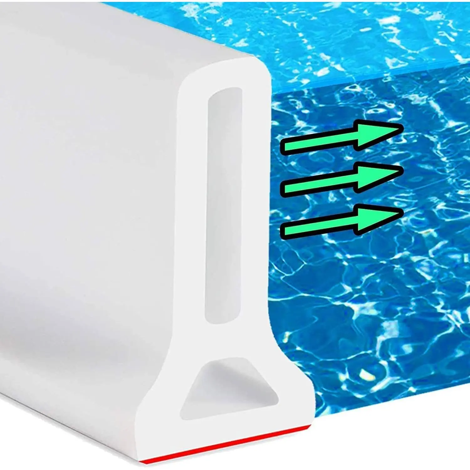 3ft/5ft/6ft/8ft/10ft Collapsible Shower Threshold Water Dam Water Barrier for Shower and Water Stopper Keeps Water Inside Water Threshold for Wet and Dry Separation (3ft, White)