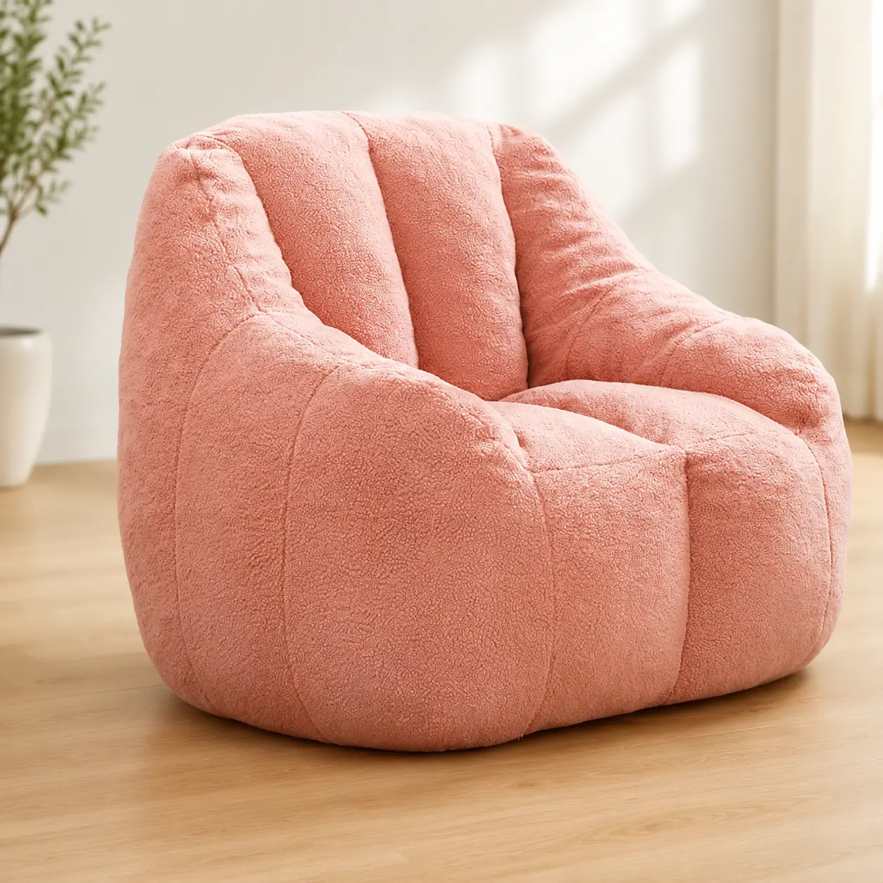 Littleox Tufted Bean Bag Sofa - Soft Filling, Fluffy Look, Memory Foam Cushioning, Comfy Beanbag Couch for Dorm, Living Room