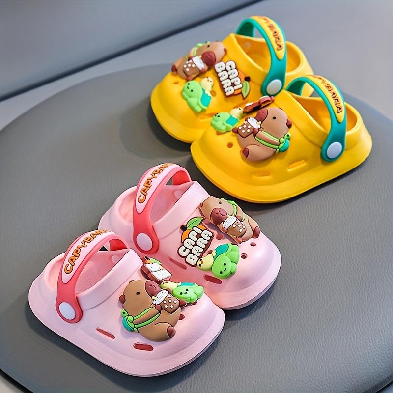 1 Pair of Cute Capybara Closed Toe Slip-