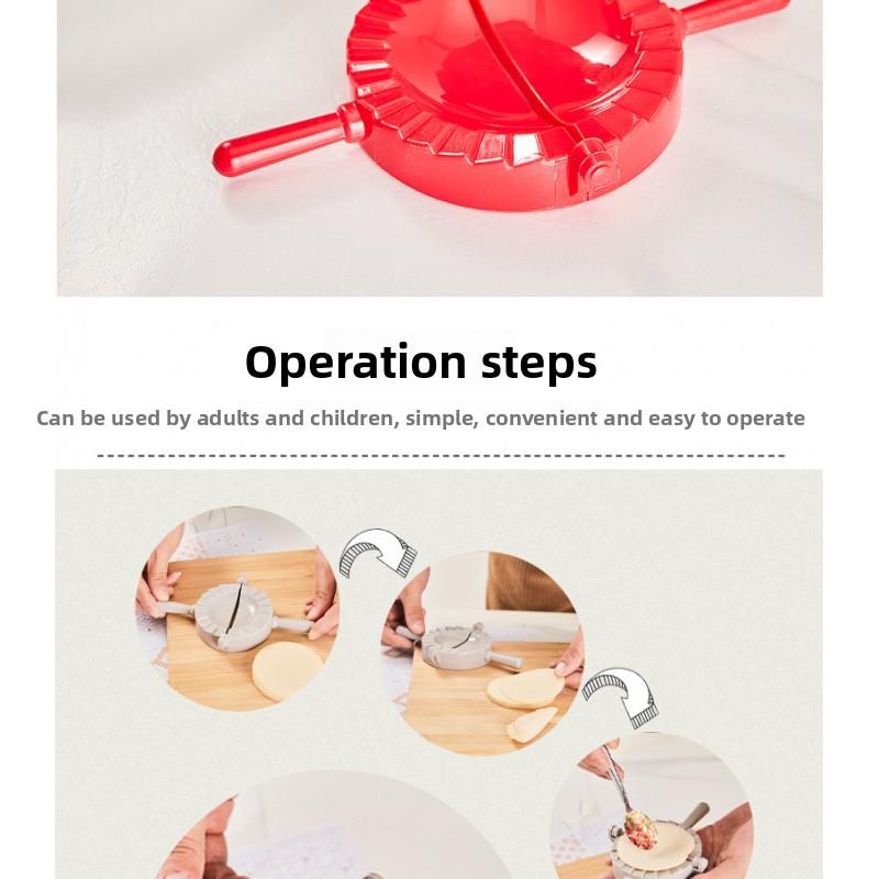 Multifunctional Kitchen Dumpling Maker Set – Manual Dumpling Mold, Skin Press, Sealer &  dough Cutter for Easy Pinch Making