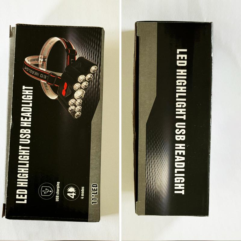 11 LED USB Rechargeable Headlamp, Strong Light Headlamp, Outdoor Camping Light For Night, Men Gifts