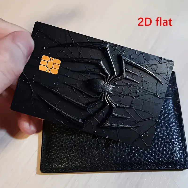 Black Spider Credit Card Sticker Used for EBT, Transportation, Keys, Credit Cards, Debit Cards, Card Skins, Protect Bank Cards, No Bubbles, Suitable for Small Chip Cards