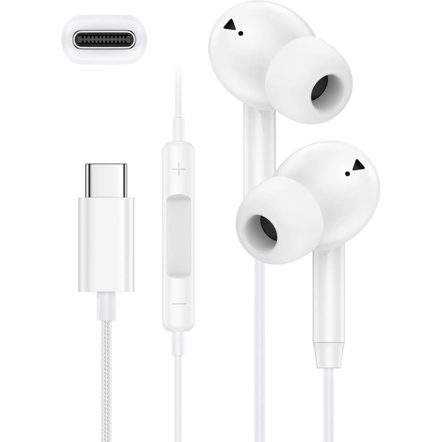 17e 17 Headphones Wired USB C Ear Buds for  17 Pro Max 17pro 16e 16 15 Plus Air Pods,  Earbuds Usbc Noise Cancelling Earphones USB-C with Mic Earpods Type C iPods Corded Audífonos