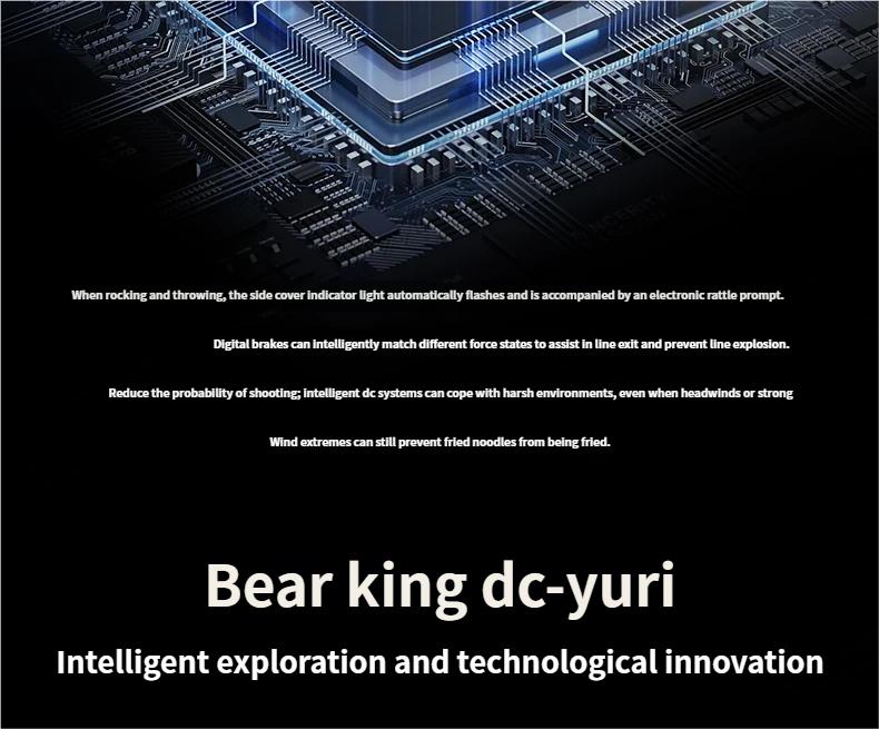 Xiongwang Yuri DC Baitcasting Reel, Intelligent Electronic Brake Fishing Reel, Lightweight Carbon Long Casting Reel for Bass Fishing