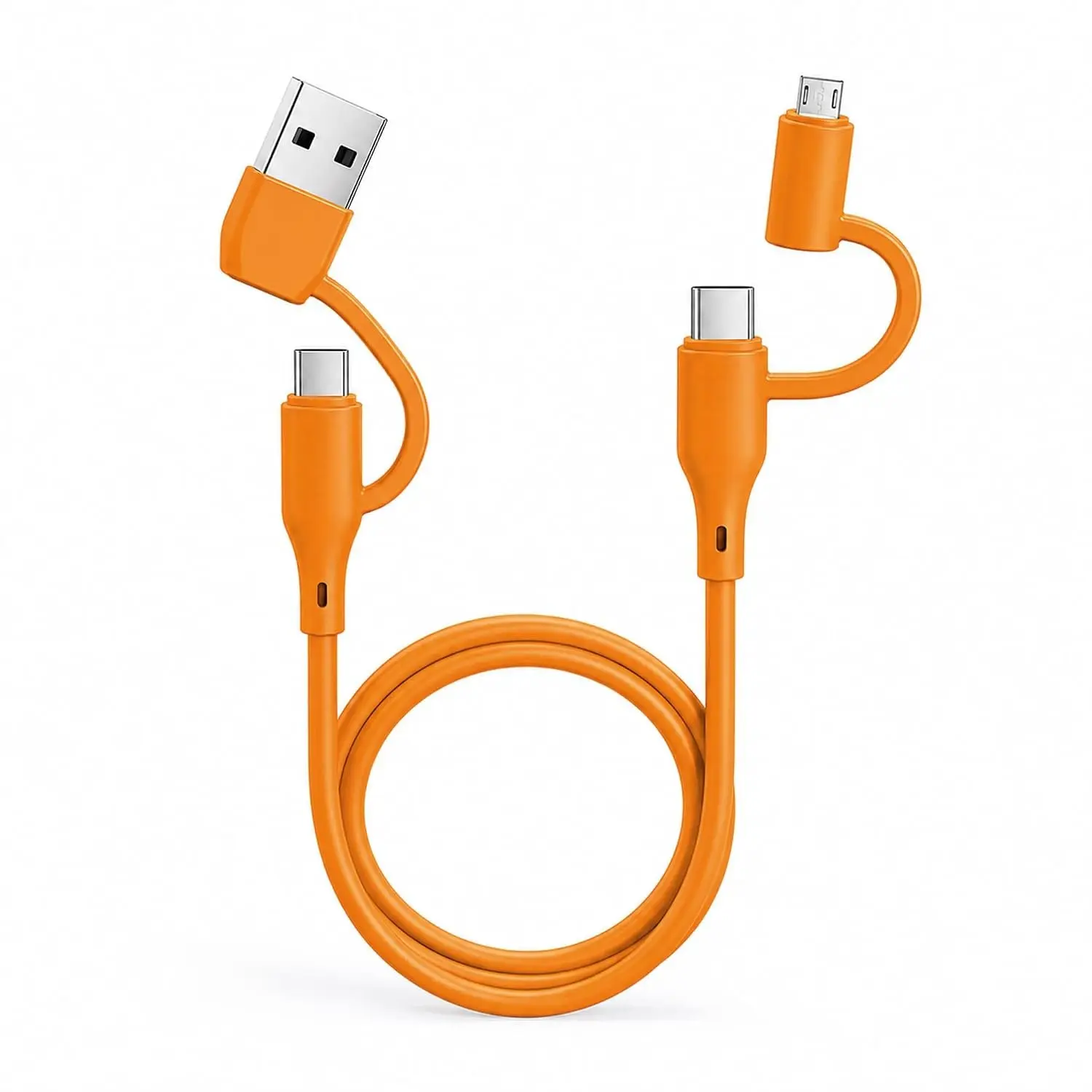 60W PD 4-in-1  , USB C to USB C  Charge, 480Mbps Data Sync, Multi Connector Cord for , , Laptops and