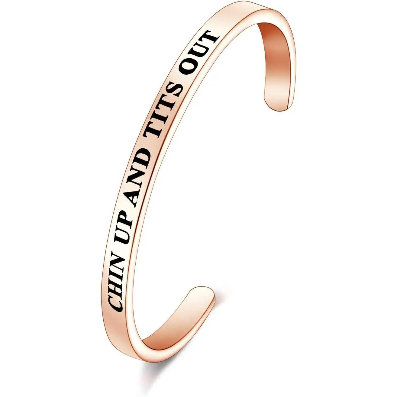 Funny Confidence  Chin Up And Tits Out Bracelet Naughty Novelty Feminist   For Women