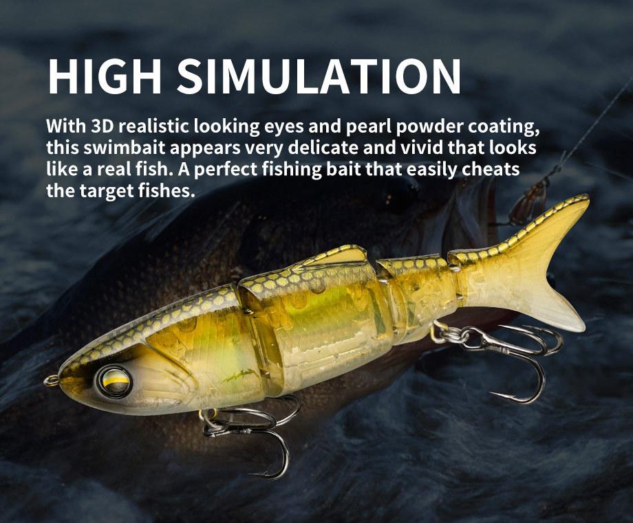 New cross-border model 9cm/12g sinking multi-section artificial fish bait for bass, snakehead, blackfish, military fish, multi-section minnow