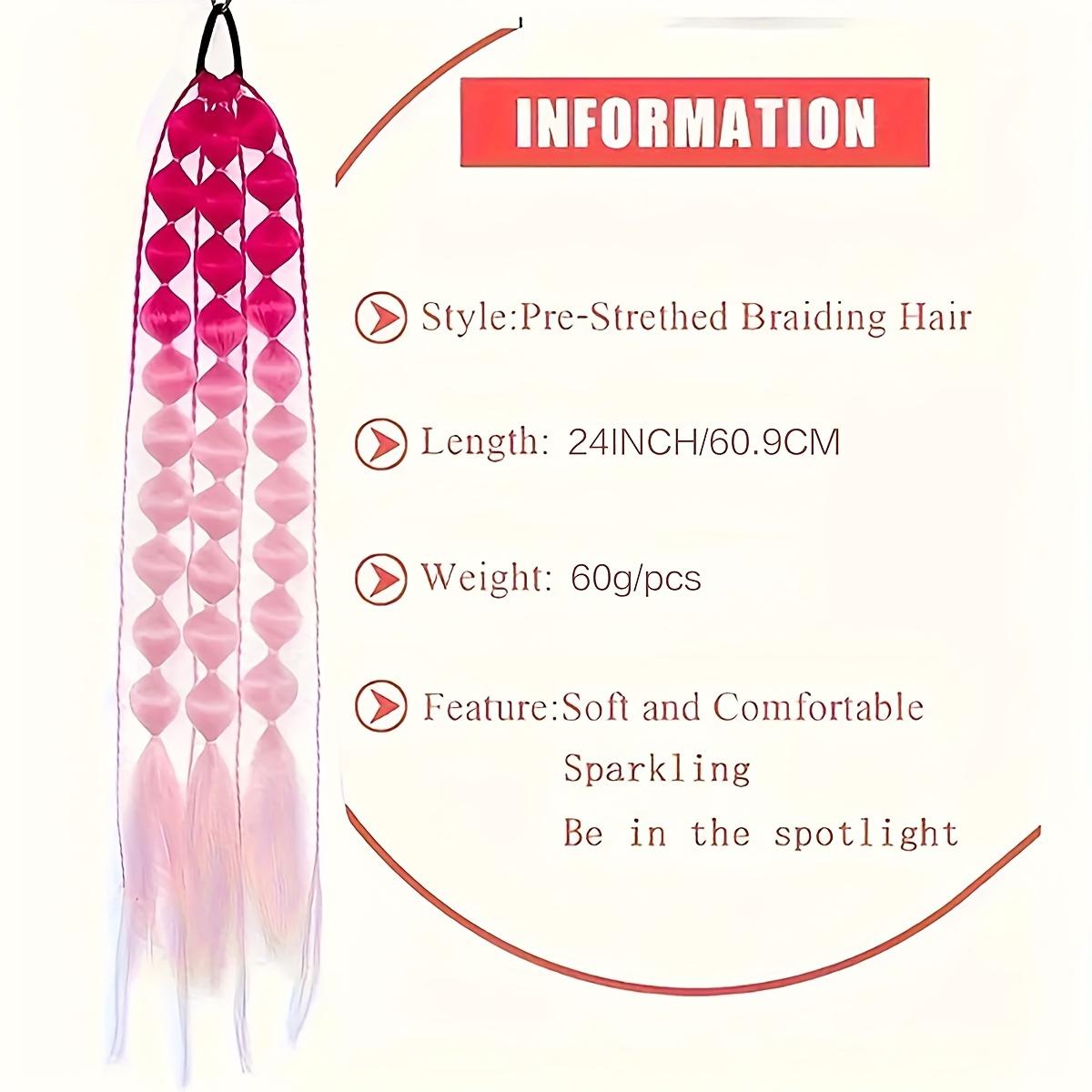 1PCS Y2K Fashion Bubble Braid Synthetic Ponytail Extension - Elastic Hair Accessory, various styles suitable for women, suitable for all occasions, Carnival/Mardi Gras/Masquerade
