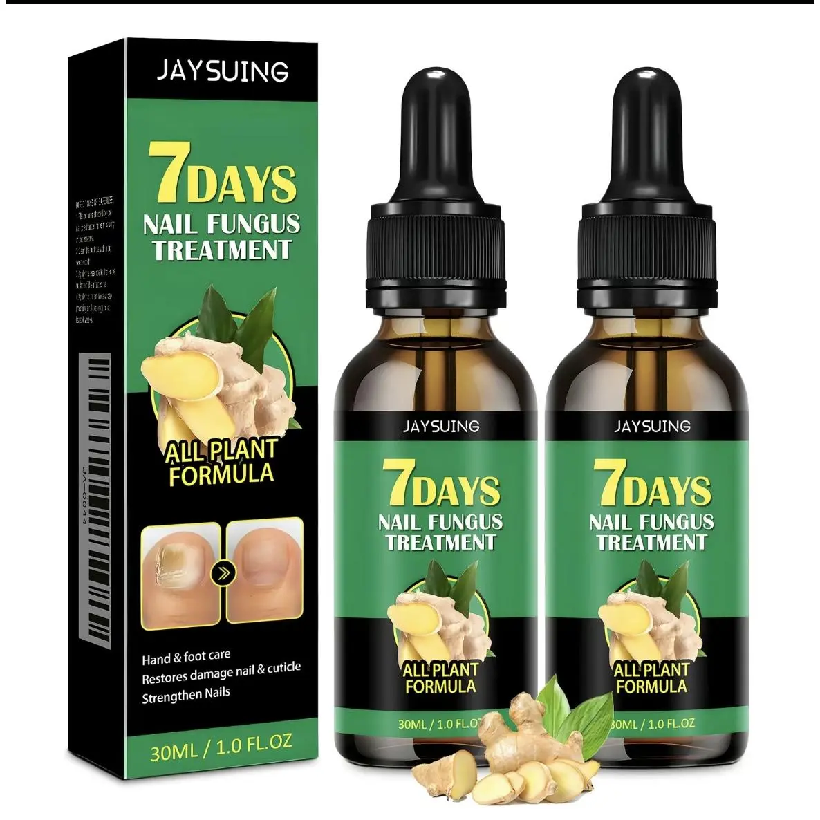 Nail Treatment - Soften Thick Nails, Whiten Discolored Nails, Ginger Nail Treatment, Toe and Fingernail Support