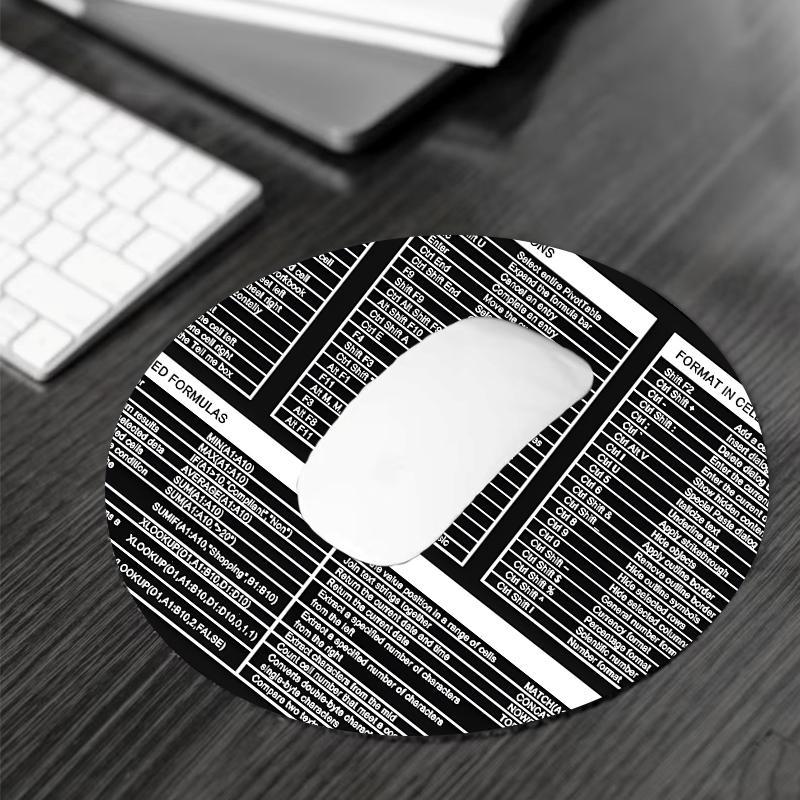 Excel Shortcuts Cheat Sheet Large Gaming Mouse Pad, Multi-size Non-slip Rubber Pad, Desktop Decoration Protection Pad for Laptop, Desktop Computer Games