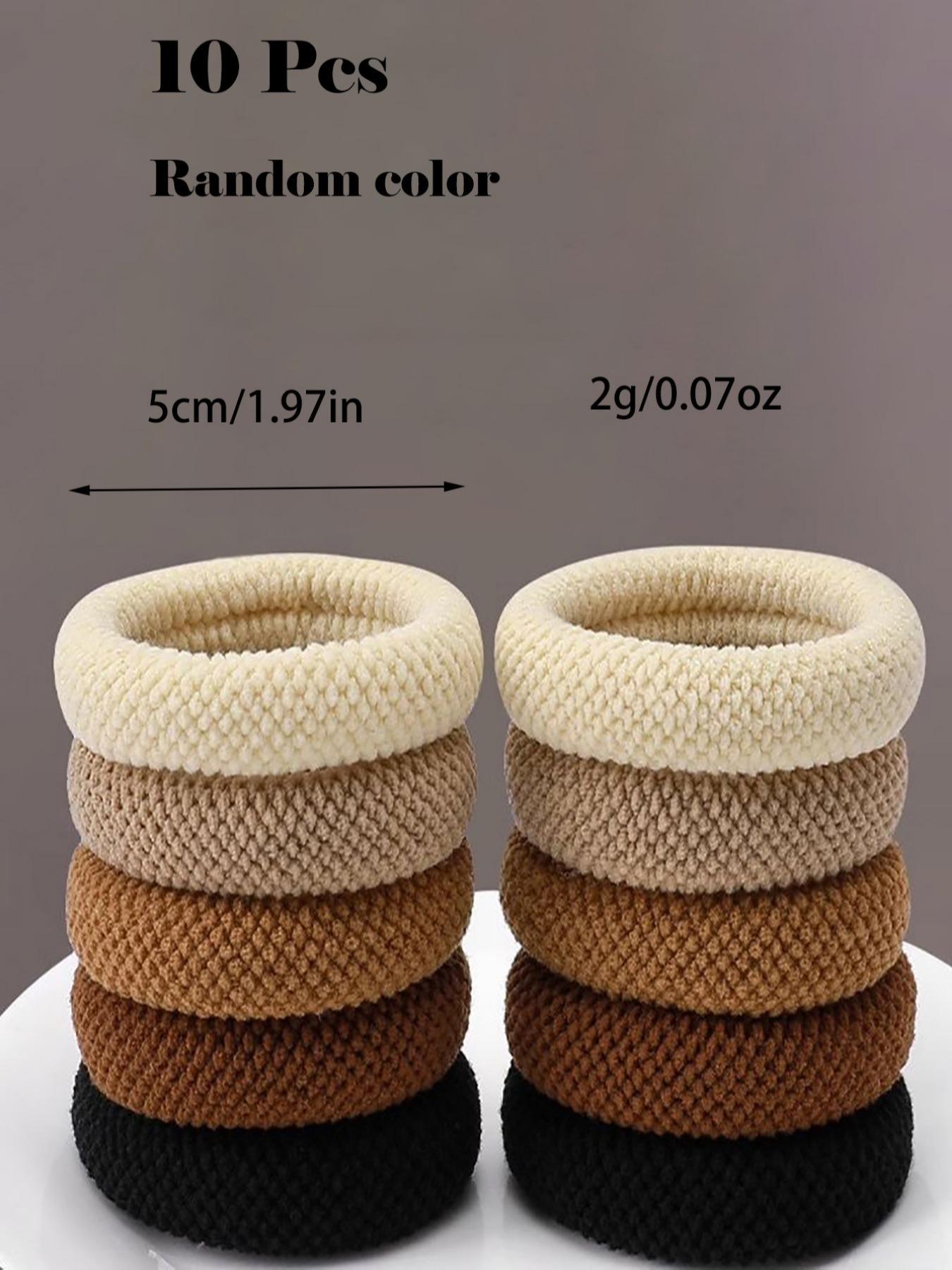 10-Piece Mixed Color Thick High Elastic Seamless Hair Ties, Suitable for Women's Ponytail Styles, Everyday Fashion for Work, Ponytail Hairstyle 10-Piece Mixed Color Thick High Elastic Seamless Hair Ties, Suitable for Women's Ponytail Styles, Everyday Fashion for Work, Ponytail Hairstyle