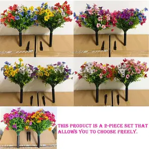 2-Piece Artificial Boxwood Garden Balls with Hydrangea Flowers, Plastic Faux Flowers, UV-Resistant Fake Bushes for Outdoor Gardens, Best Porch Decor
