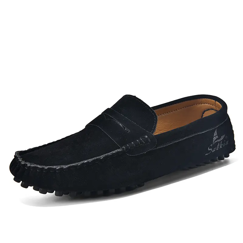 XORAM Men's New Casual Breathable Suede Slip-On Driving Loafers - Keep Warm, Non-Slippable, Rubber Sole for Daily Wear 2601