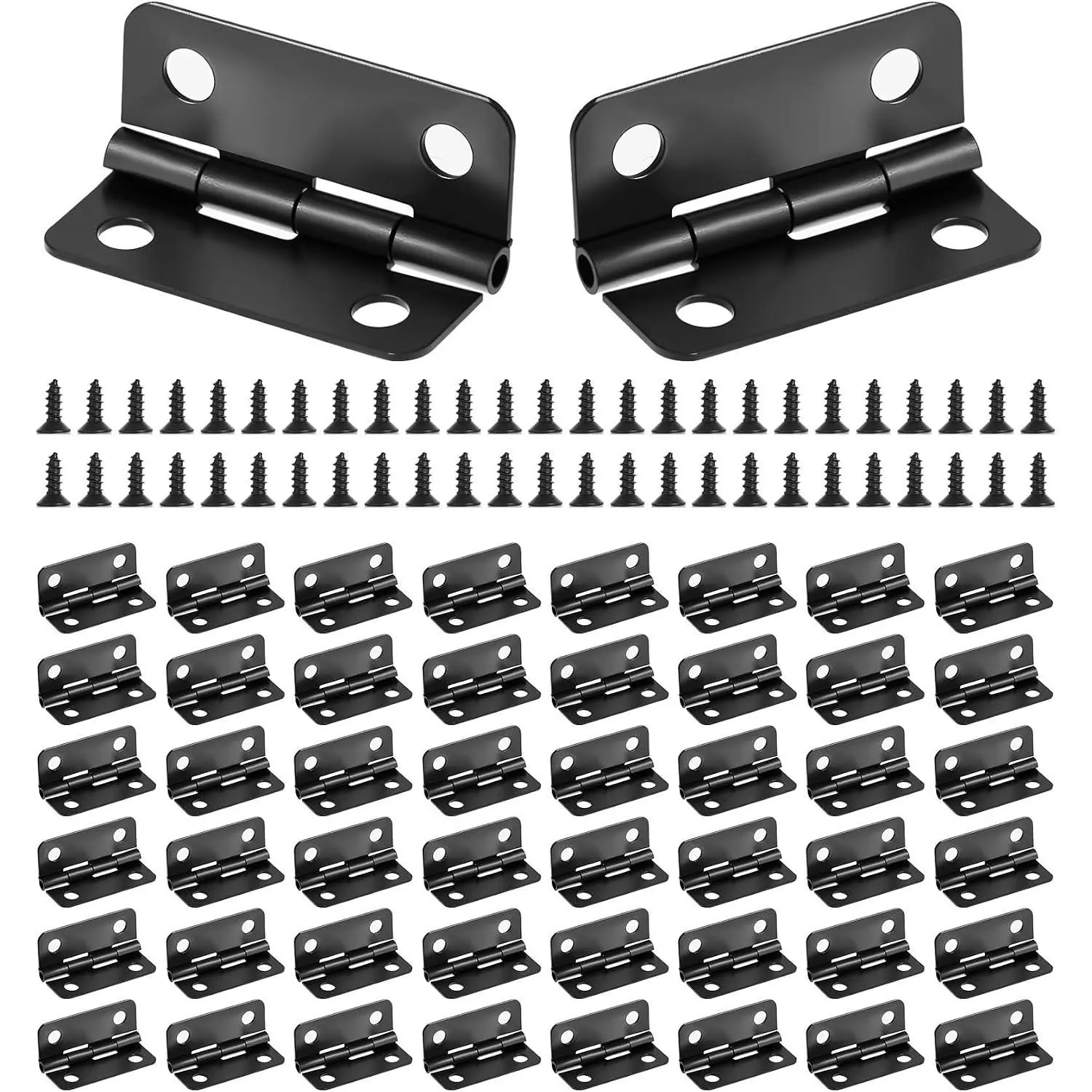 50 Pairs Folding Hinges, Small Rotatable Hardware Hinges