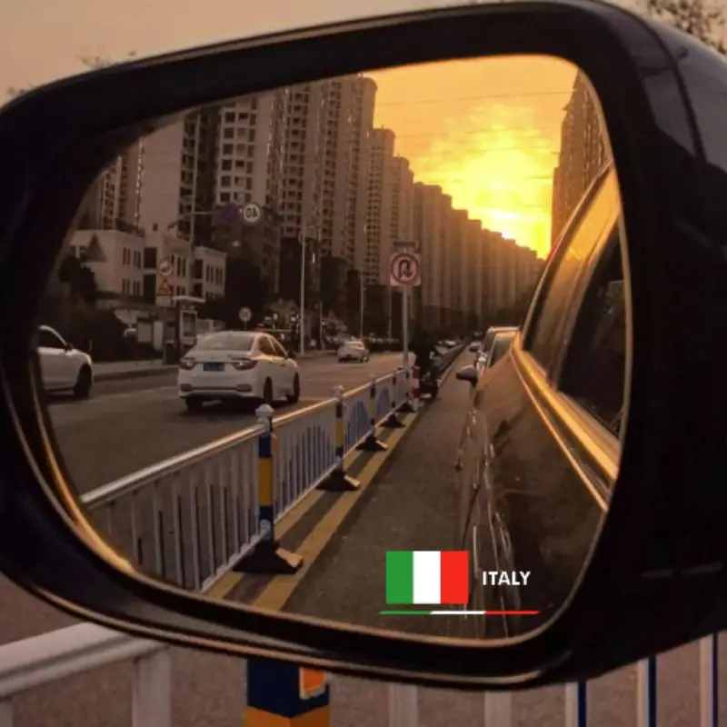 2-Pack Italian Flag Car Stickers, 5cm Waterproof 3D Vinyl Decals, Ideal for Car Body, Steering Wheel, Interior Accessories