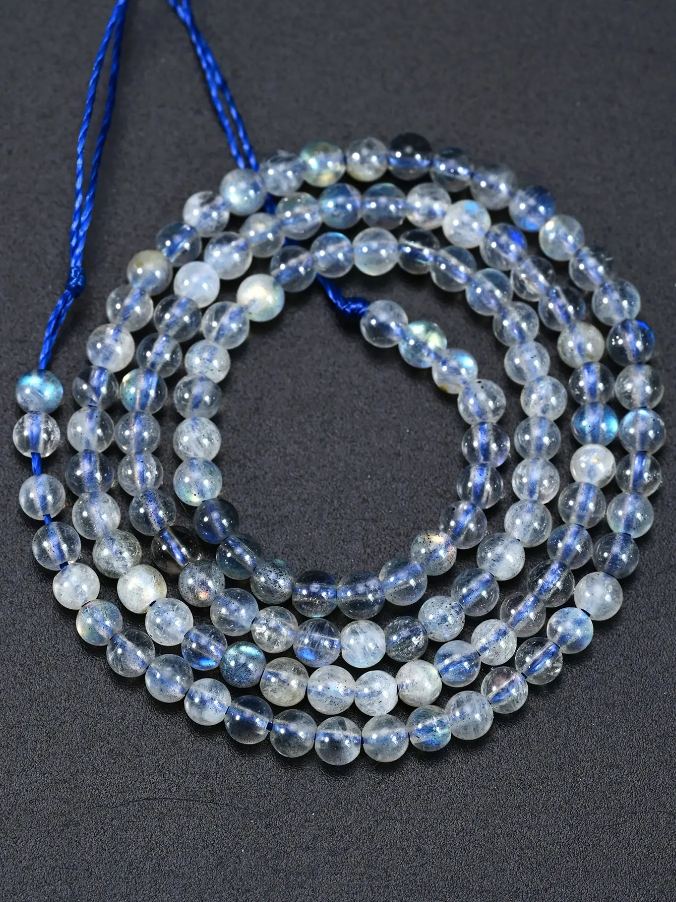 115pcs Natural Aaa Labradorite Beads, 3mm Flashy Moonlight, DIY Jewelry Making, Boho Style, Perfect for Gifts & Fashion