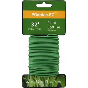 Plant Ties - 32.8ft Soft Twist Ties Green TPR Garden Ties Supply, for Supporting Plants Tomatoes Office Home Organizing