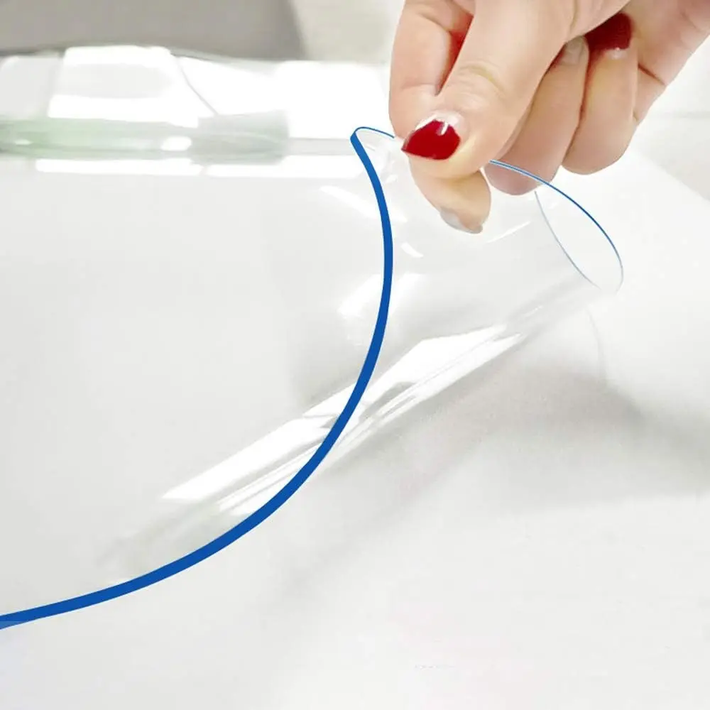 1.5mm Thick 14 x 24 Inches Clear PVC Desk Cover Protector, Small Waterproof Desk Pad Mat Table Cloth for End Table Nightstand Dresser Coffee Table Bedside Table Chair Mat Kids Toy Table