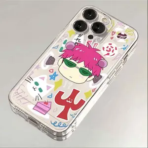 Hot Comics Saiki Kusuo Cute Kitty Boy Phone Case For iPhone 17 Pro Max Air 16 15 14 13 12 11 Mini Pro Max X XR XSMax 7 8 Plus & Samsung Galaxy S26 Ultra S25 S24 S23 S22 S21 Plus Soft TPU Cover