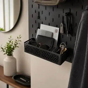 3D Printed Matte Storage Box, Honeycomb Grid Organizer, Desktop Accessories, Office Game Room Garage Tool Wall Decor, Practical Gift