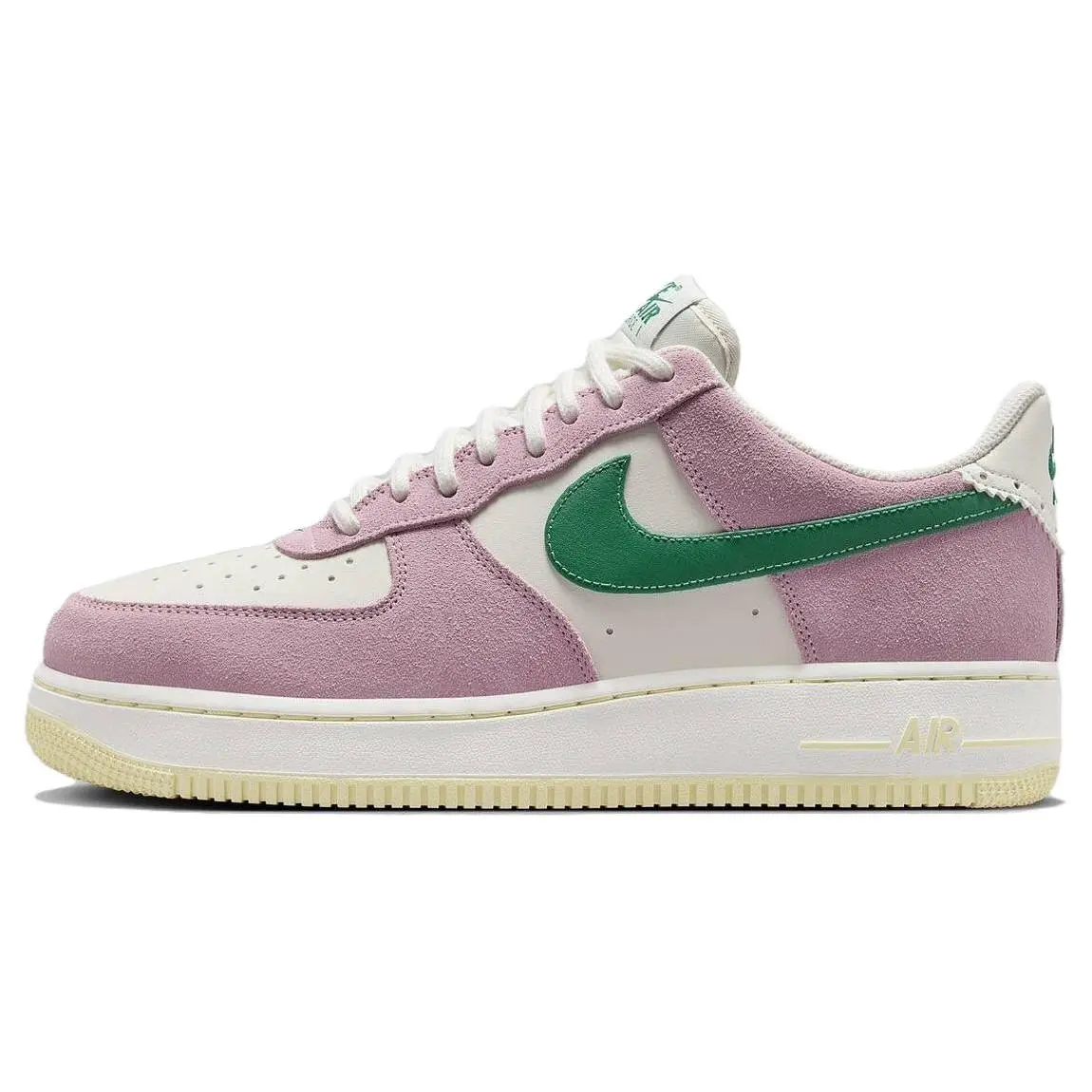 Nike Air Force 1 07 LV8 Suede Casual Low Top Sneakers for Men and Women in Pink Green White Verifiable, with credentials and supporting global authentication