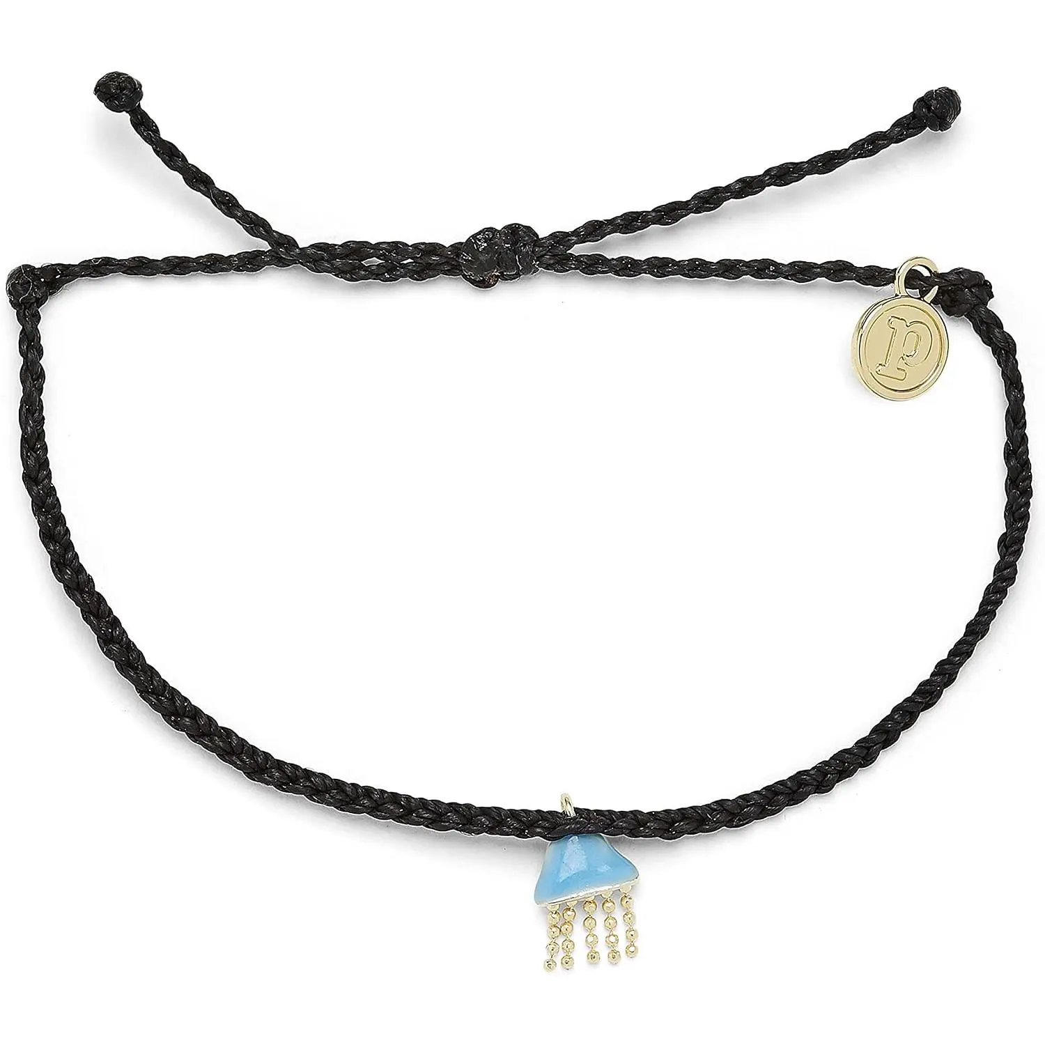 or  Jellyfish Bracelet -  , Adjustable Band - Plated Brand Charm