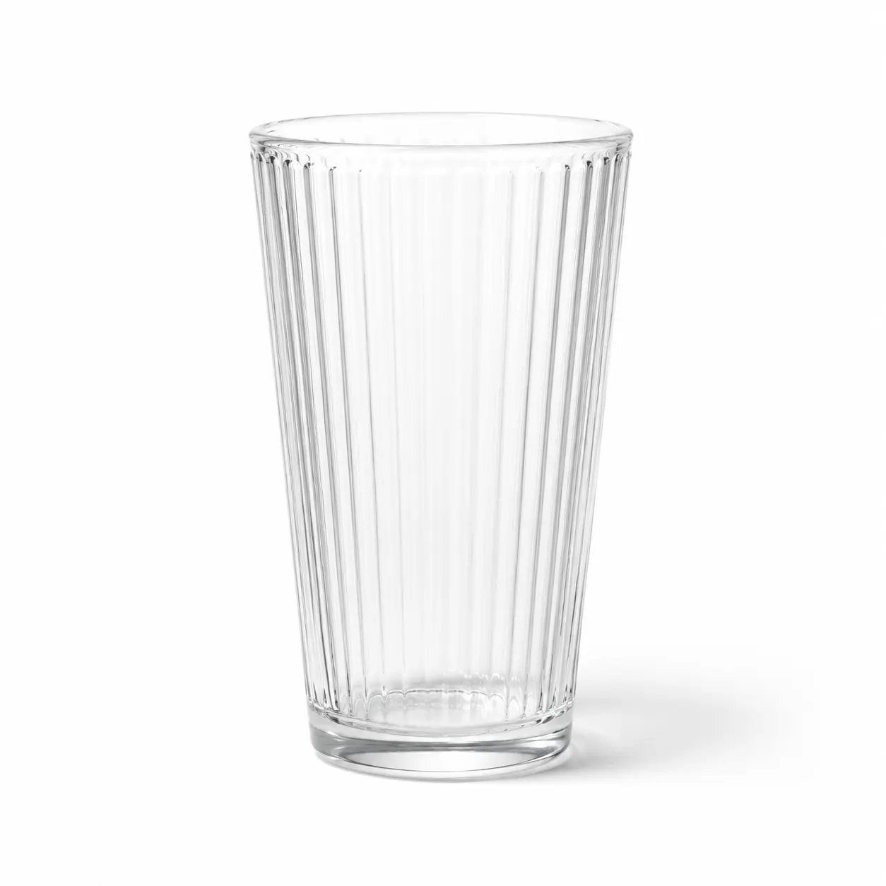 470ml Ribbed Clear Drinking Glasses, Vintage Textured Glass Tumblers for Iced Coffee, Water, Juice, Soda & Cocktails, Everyday Drinkware, Available in 2-Pack, 4-Pack & 6-Pack