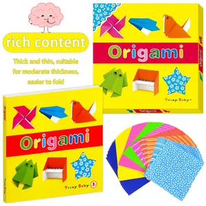English Origami Kit, 40 Sheets Folding Paper Box, 69 Simple Origami Models, Enhance Kids' Manual Skills, Educational Craft Set