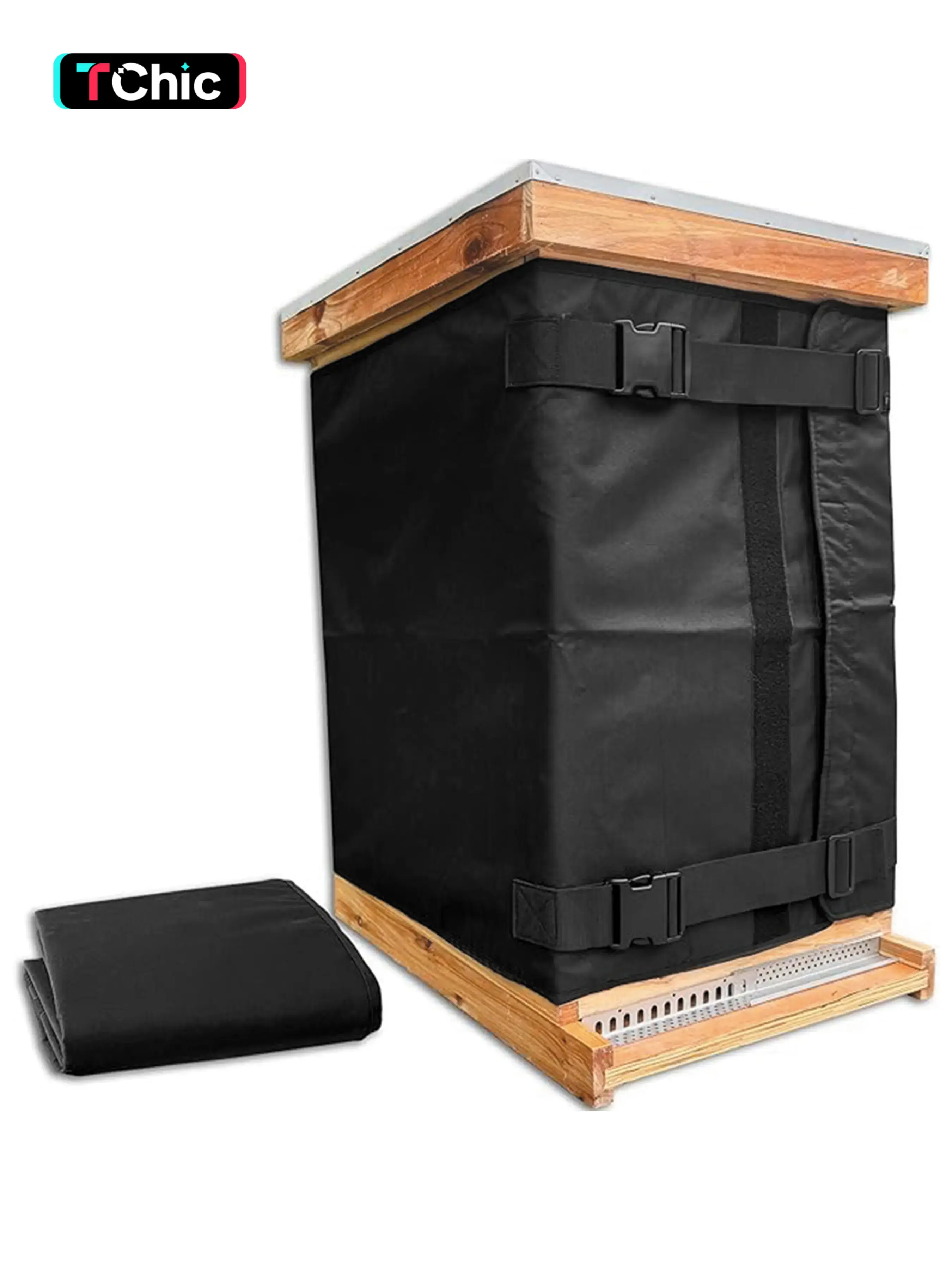 Winter Beehive Insulation Cover Set (for 8 & 10 Frames), Adjustable Beeswax Supplies, Durable Reusable Oxford Cloth, Lightweight