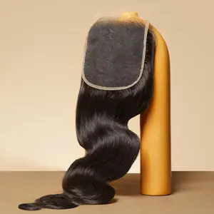 Triippy Raw Hair 5x5 HD Lace Closure Body Wave More Less Shedding than Regular Virgin Hair(14 Inch),0.10mm Ultra-Thin 5x5 Swiss Real HD Lace with 100% Raw Cambodian Human Hair
