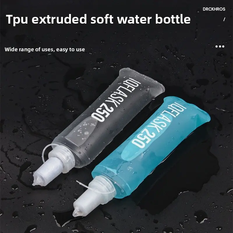 Outdoor Collapsible Water Bladder TPU Soft Flask for Cycling Hiking Running Hydration Backpack 1L Water Bag Lightweight Foldable Sports Water Container for Camping Trekking