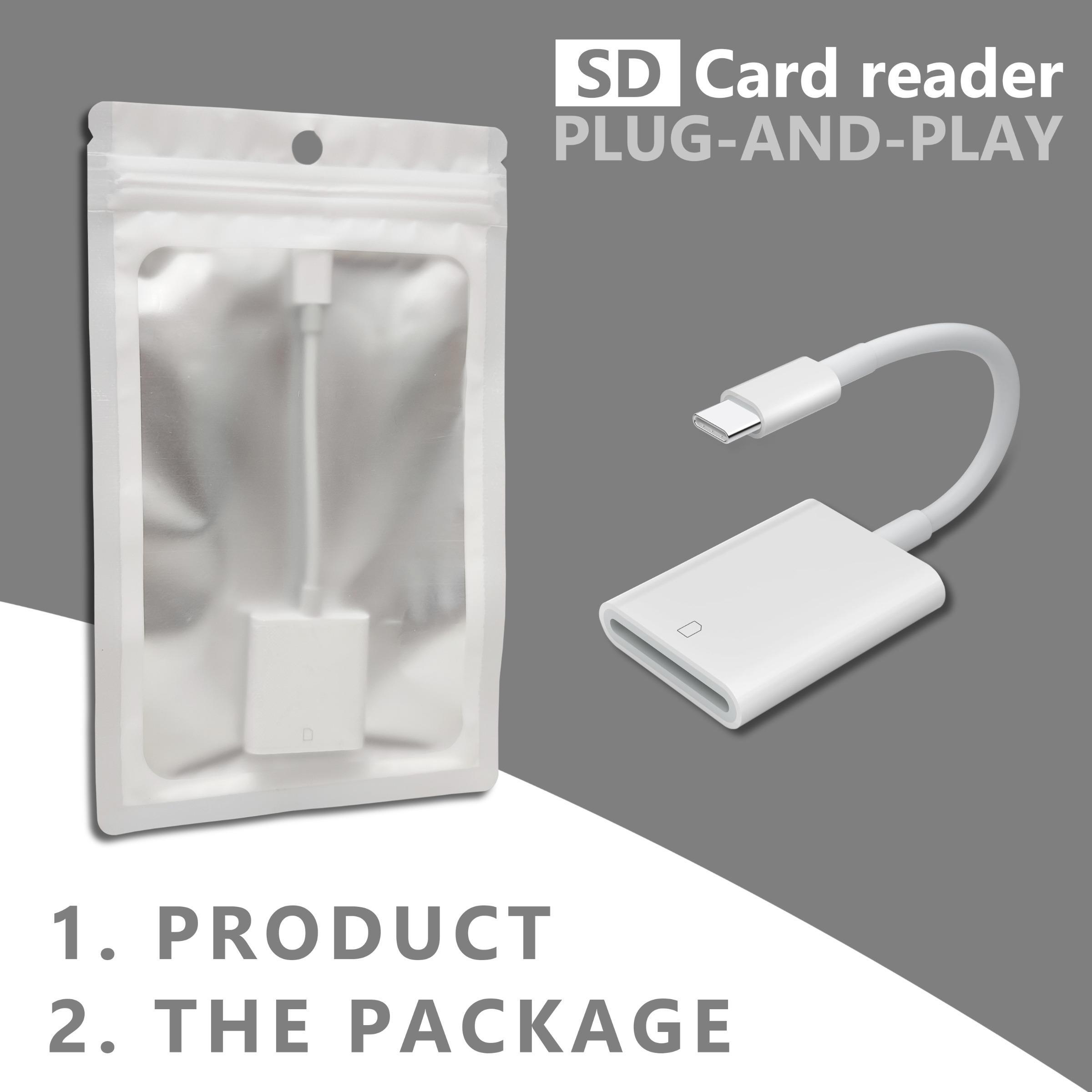 Type-C Phone Storage Card Reader Adapter, USB C SD Card Reader Support Camera Viewer, Plug-And-Play Essential for Photographers