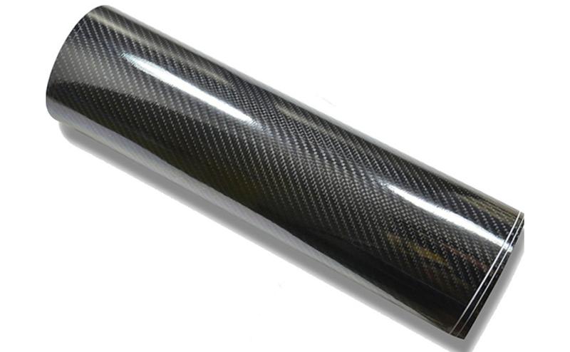 DIYAH 4D High Gloss Black Carbon Fiber Vinyl 12" x 60" / 1 FT x 5 FT Bubble Free Air Release Car Wrap Film Automotive DIY Decals with Hand Tools
