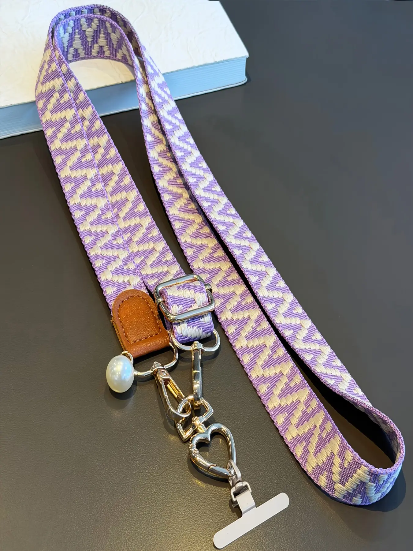 Wide Jacquard Phone Strap, Adjustable Crossbody Camera Bag Strap, Thick Outdoor Anti-Theft Lanyard, Neck Strap for Bags and Cameras
