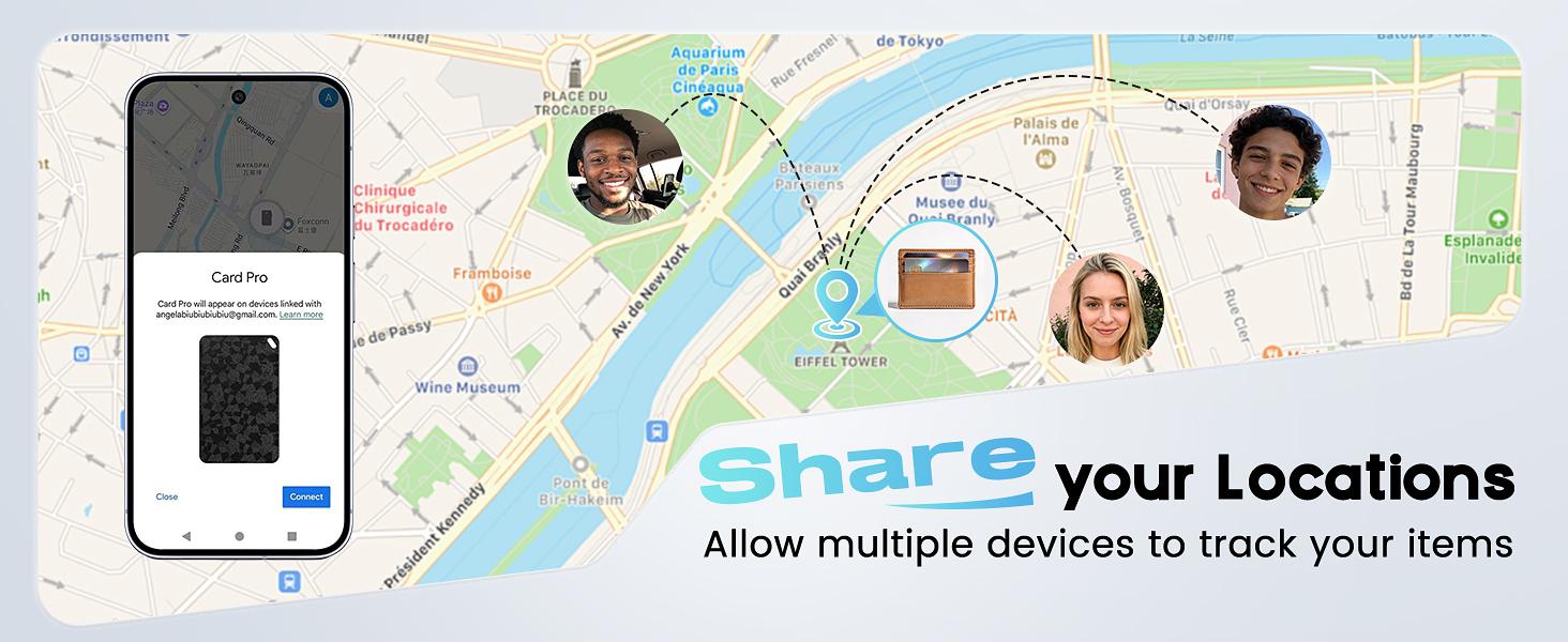 2026 Wallet Tracker Card (iOS and Android) Slim Tracking Card, Battery Bluetooth Smart Card, Work with Apple Find My & Google Find Hub, GPS Locator for Luggage, Passports, Keys, Backpack