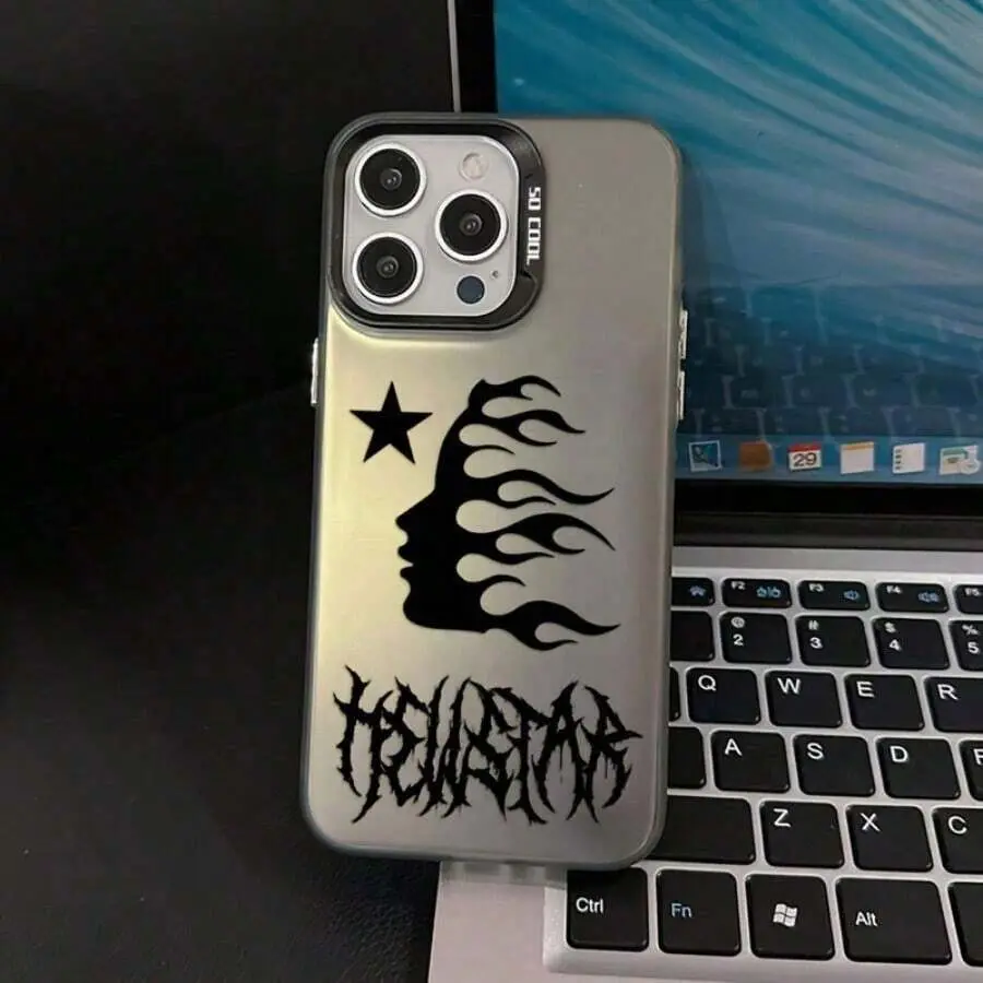 HellstarS Fashion Logo Case Cover for iphone 17 phone case 16 pro max 15 Plus 14 13 12 11 and Samsung S26Ultra S25Plus S24 S23 S22 Cute,clear,military-grade,high-end,durable,shockproof,and drop-resistant 2-in-1 glossy phone case