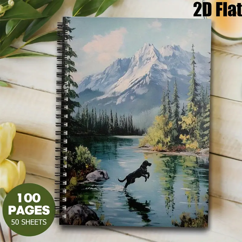 1pc Camping Journal Spiral Coil Notebook, 5.7x8.26 inch, High-Quality Lined Pages, Durable Binding, RV Outdoor Adventure Log, Travel Diary, Perfect Gift for Outdoor Enthusiasts, Ideal for Hiking Trips, Camping Excursions, Birthday & Christmas Presen