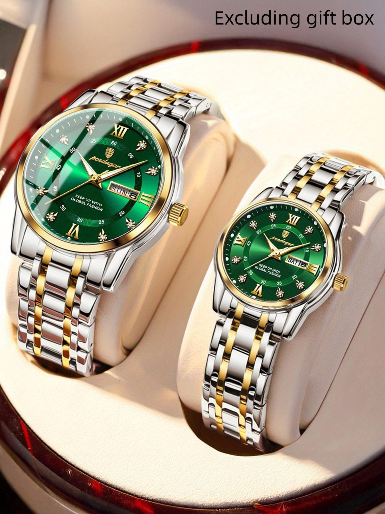 Men's Casual Business Round Dial Analog Quartz Watch, Fashion Daily Wear Watch with Box, Trendy Versatile Watch for Birthday Gift & Party