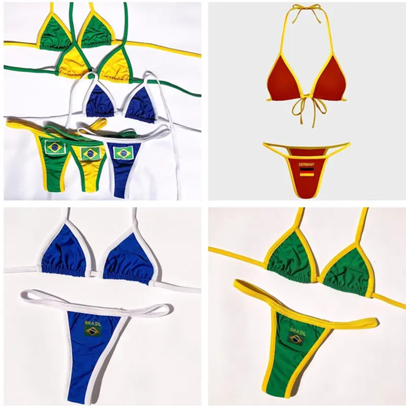Women's 2026 Brazilian Thong Micro Bikini Set, Multi-Size Sports & Outdoor Swimwear, Prop 65 Safe Beach Bathing Suit