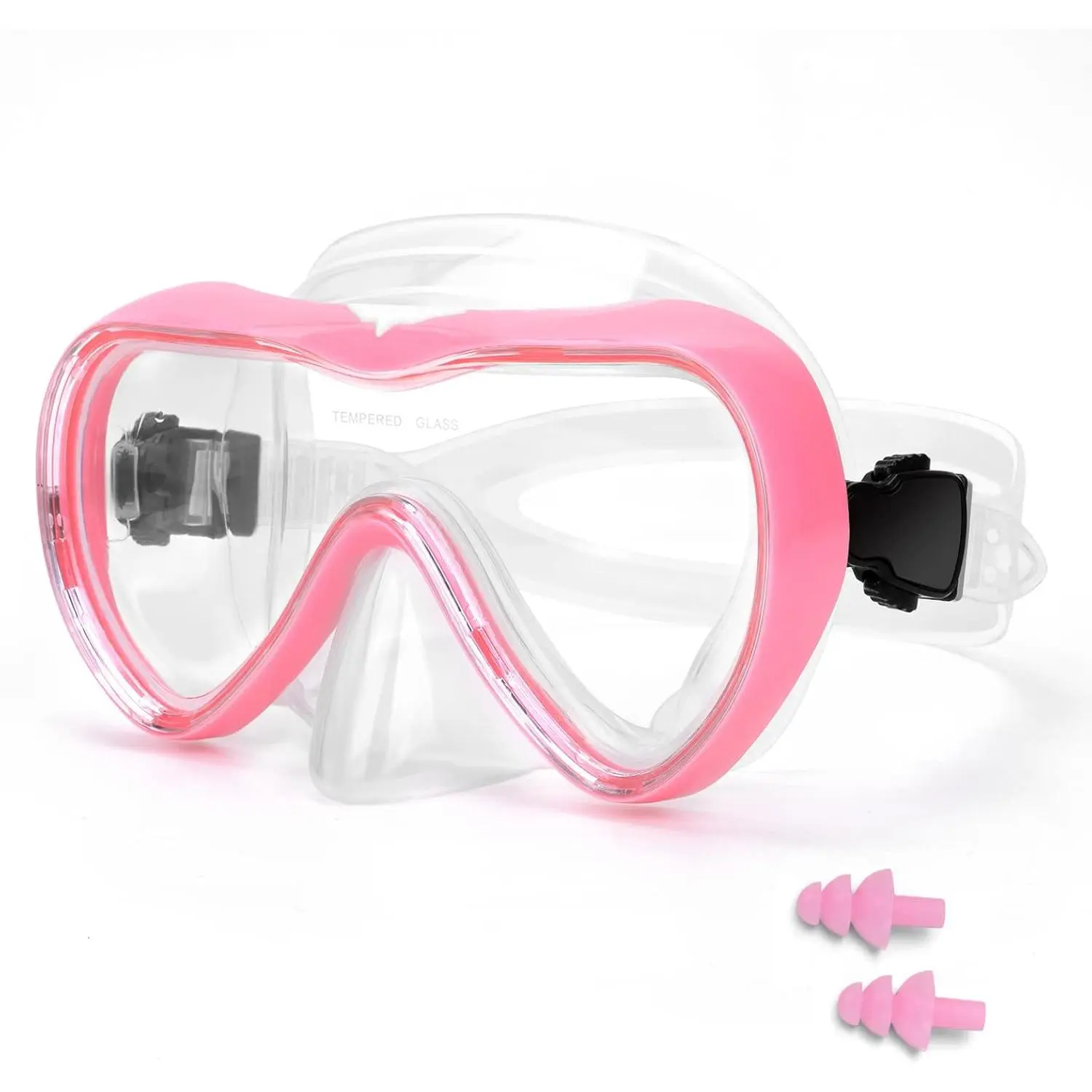 2026 Upgraded Dive Mask with Nose Cover – Adjustable  Strap Anti-Fog Scuba Mask for Adults Teens, 180°  Tempered Glass Double Seal Anti-Leak for Snorkeling Diving Swimming with Earplugs