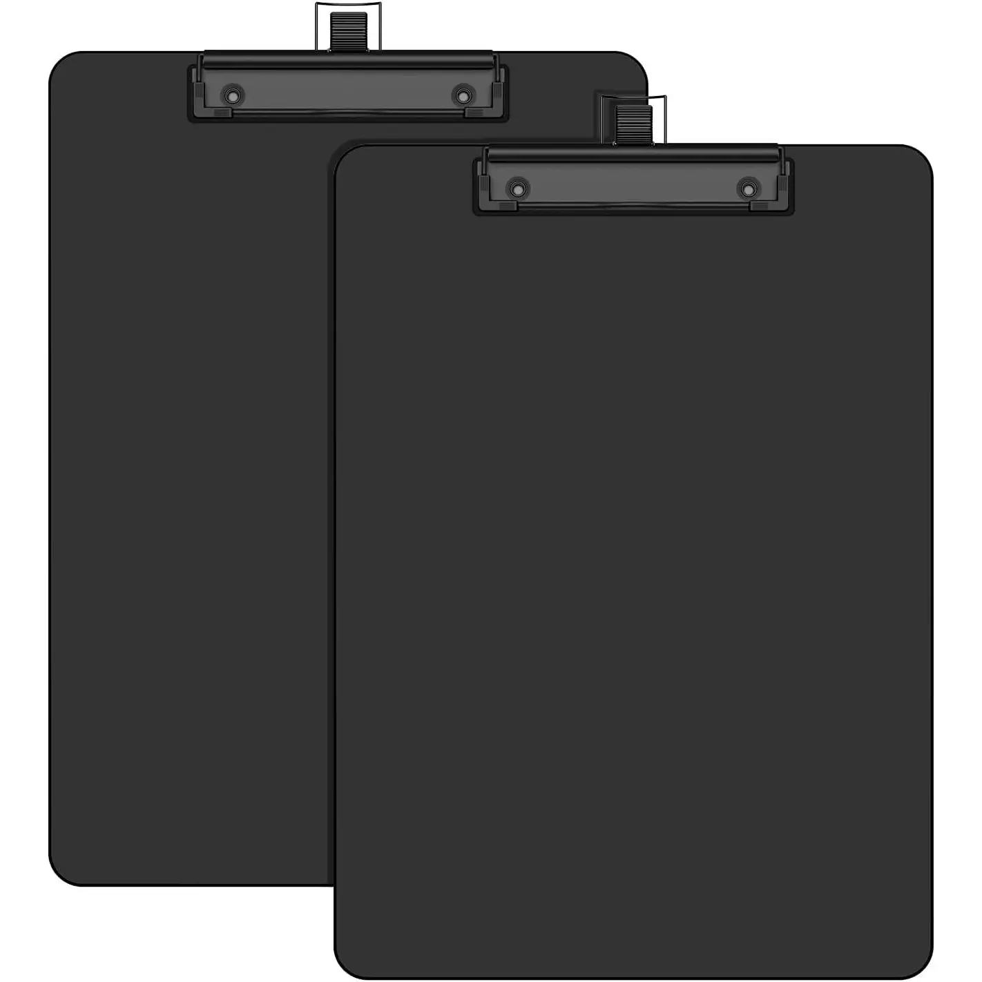 Black Clipboard with Pen Holder, 8.5 x 11 Clip Boards(2 Pack) |   Black Low Profile Clip, Letter Size for Classroom, Teacher, Students, School, Office Supply