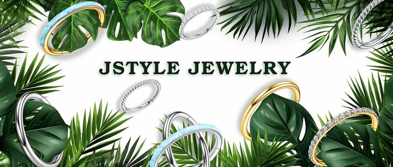 Jstyle 8 Pcs 16G 316L Surgical Steel Nose Rings Hoops Septum Rings Lip Rings Hypoallergenic Nose Clicker Ring Tragus Helix Cartilage Daith Rook Sleeper Earring Body Piercing Jewerly for Women Men