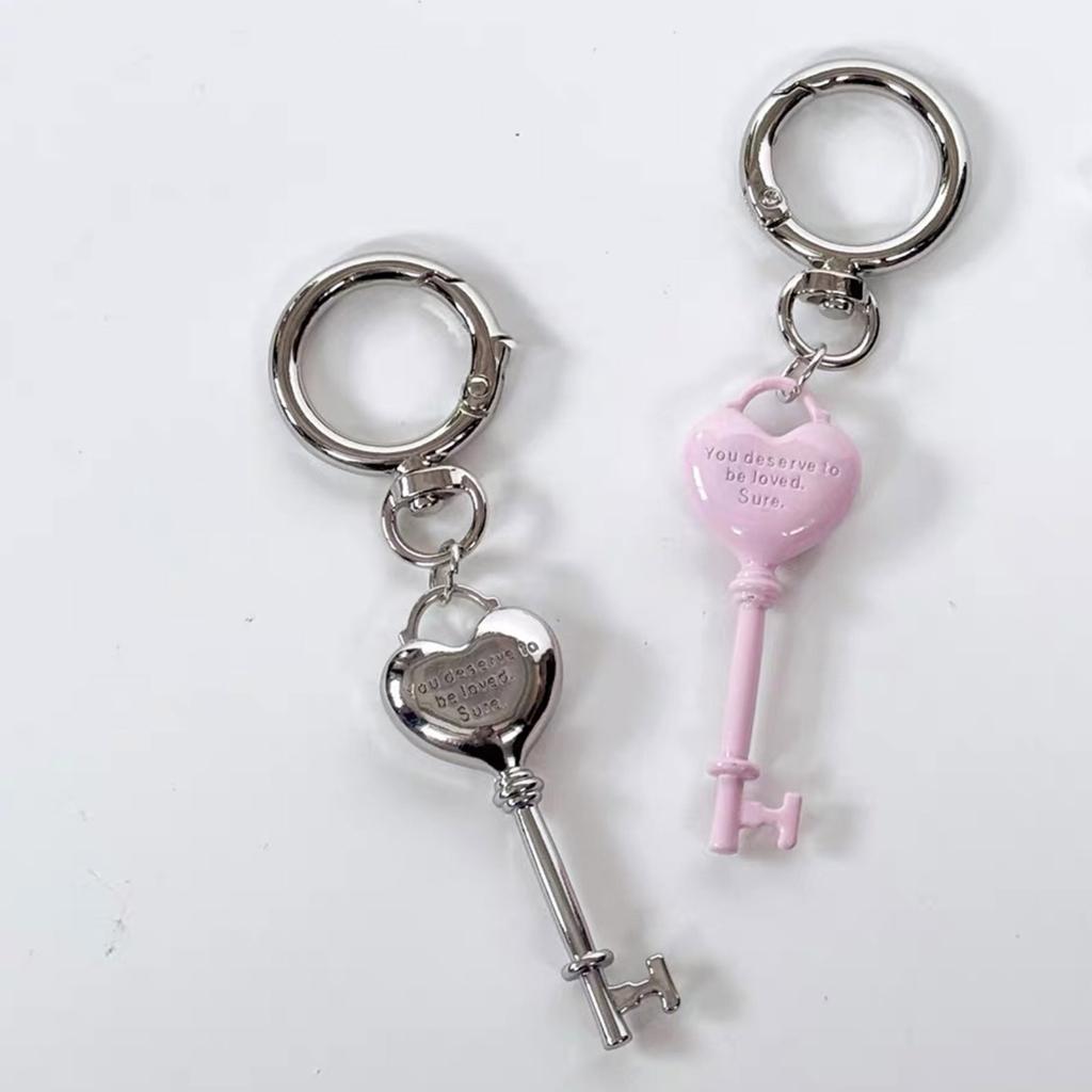 Personalized Alloy Keychain For Couples Lightweight Heart Design Love Heart Key Ring Versatile Bag Backpack Accessory